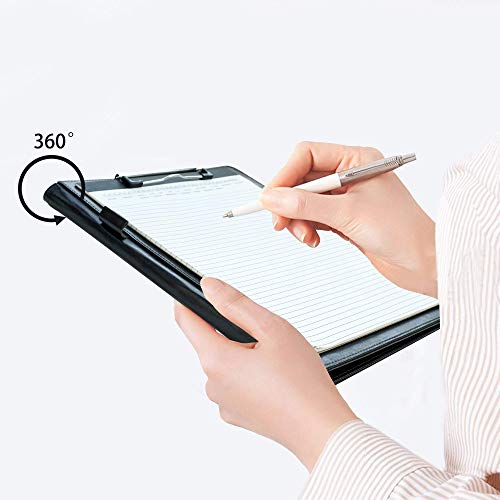 padfolio clipboard folder portfolio mymazn faux leather storage clipboard with cover for legal pad holder letter size a4 writing pad for business school office conference notepad clip boards black