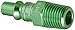 Milton 777AC-20 ColorFit Plugs, A-style Green, 1/4" NPT Male, Box of 20