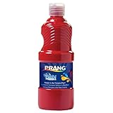 Prang Paint for Kids Tempera Washable Ready to Use Nontoxic Safe 8 oz Single Easy Pour Bottle (Red)