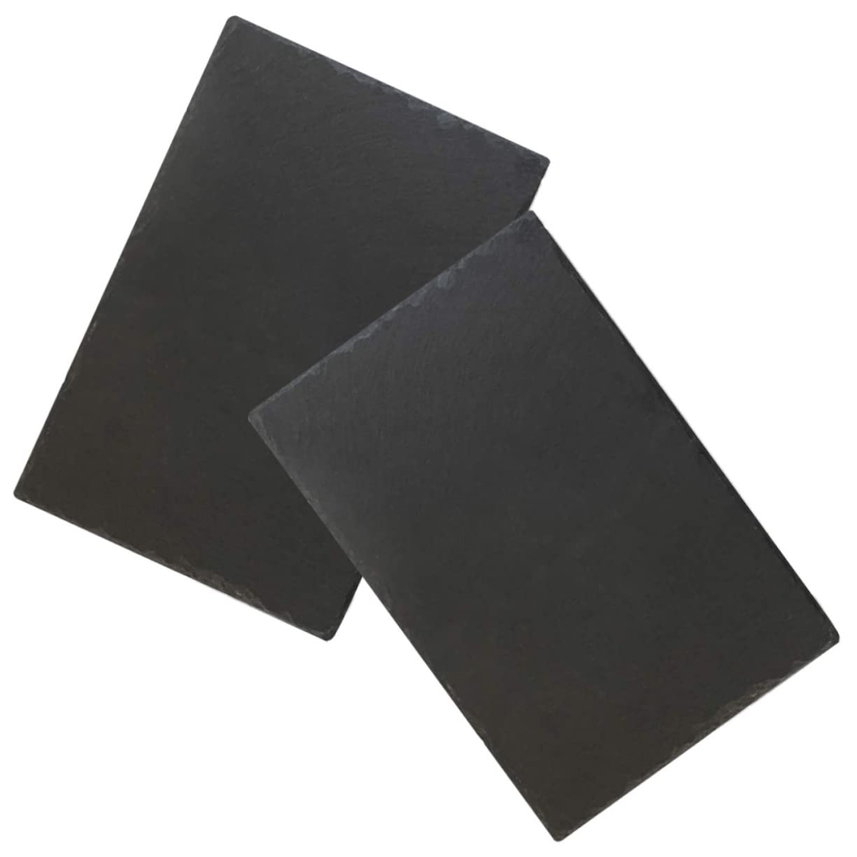 Cabilock Assiette à Sushis en Ardoise Noire Réutilisable Lot de 2