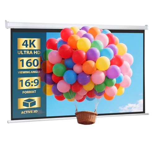 SUPER DEAL 100'' 16:9 HD Projection Screen Foldable Anti-Crease Portable Projector Movie Screen...