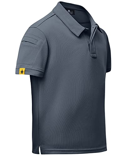Secood Boys Polo Shirts 8-9 Short Sleeve Summer Casual Dress School Uniform Golf Shirts, Grey M #TOP1