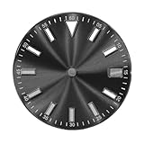 Saharuse Orologio da 28,5 mm con quadrante 1 Pezzo for Movimento NH35 Accessorio Luminoso Verde(Grey 4)