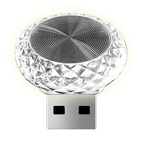 Raxove Lámpara de ambiente interior de coche USB, luces LED coloridas para el interior del coche, luz nocturna USB para decoración e iluminación interior del automóvil, kit de iluminación ambiental