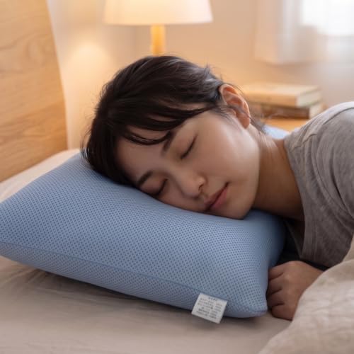 パイプ枕 ブルー 約35×50cm 日本製 洗える中袋 大きめ 枕 快眠 高さ調整可能 ほこりがでにくい 1.0kg 首が痛くならない 人気 ヌード枕 [2]