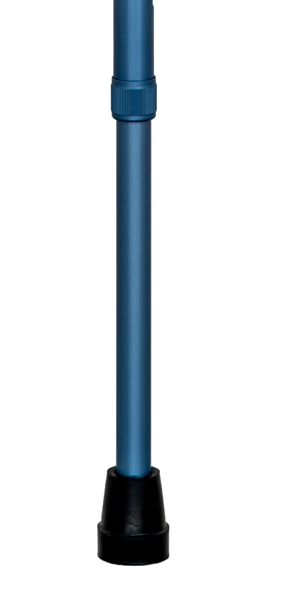 Gehstock Soft Melbourne Blue, Soft-Derbygriff schwarz, Leichtmetall tiefseeblau, verstellbar ca. 86-109 cm, bis 110 Kg, inkl. Tragschlaufe und Gummipuffer