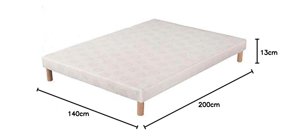 Hévéa Sélection Sommier tapissier volige 140x200 + 4 Pieds