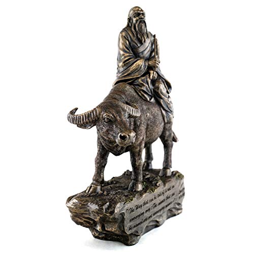 Estatua Laozi escultura en bronce fundido 10 pulgadas miniatura 4