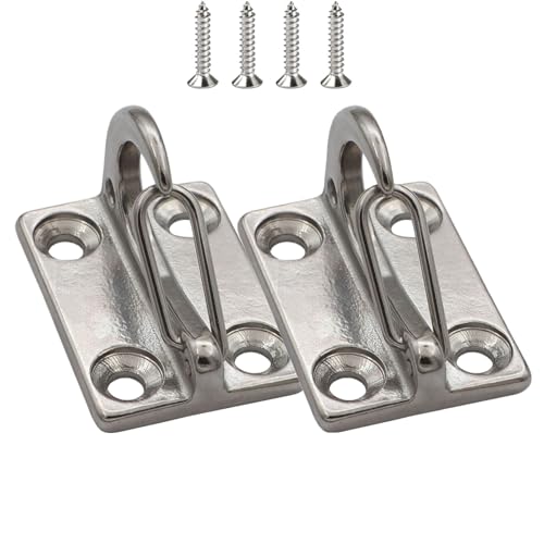 Sichere Hundeleine Wandhaken - 2er-Pack Hundeanhänger Kupplung | Praktische Edelstahl Halterung zur Leinenführung | Robuste Anbindevorrichtung für Alle Hunde | Verwendung für Innen und Außenbereich