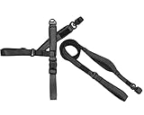 HOOZA: Magnetic Quick Clip: Easy Fit Harness w/Flat Leash,Black,Medium