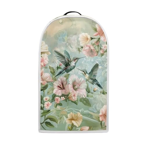 YUVAMAGIMO Floral Hummingbird Kitchen Blender Dust Cover Stand Mixer or Coffee Maker Cover Polyester Dust Proof Blender Cover with Top Handle