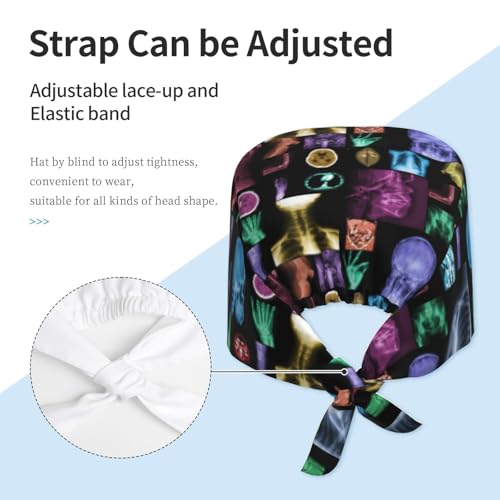 Image of Breathable Working Cap with Adjustable Sweatband Scrub Cap for Men /Women