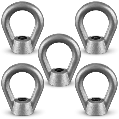 5 Pcs 5/8" Lifting Eye Nuts, Forged Alloy Steel Thread Fastener