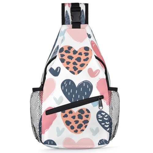 Bolso Sling para Hombre y Mujer en Forma de Corazón miniatura 1