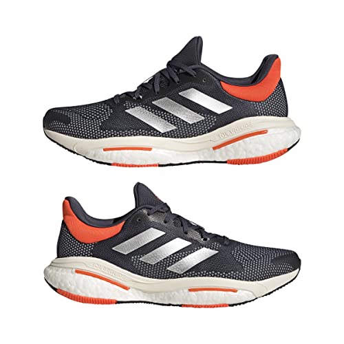 adidas Solar Glide 5M, Zapatillas Deportivas Hombre, Shadow Navy Silver Met Impact Orange, 40 EU