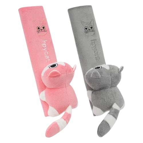 Almohadillas Cinturon Coche Niños, 2 piezas, Almohadillas para Cinturón de Seguridad de Viaje, Lindo Almohadilla para el Cinturón Coche Seguridad Transpirable y Agradable, para Protegen, 22.5cm