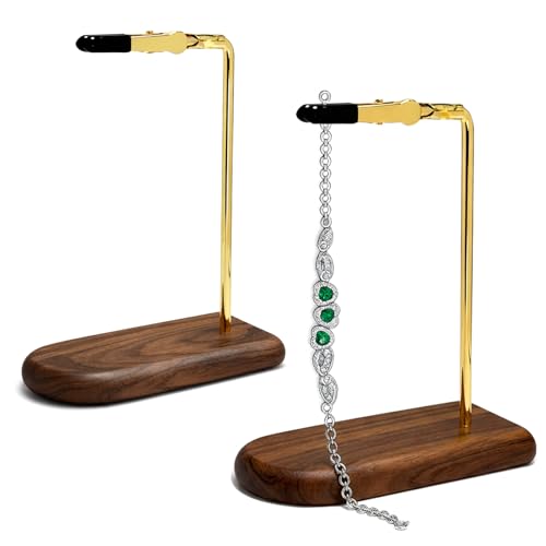 2-Pcs One-Hand Bracelet Helper Wood Base