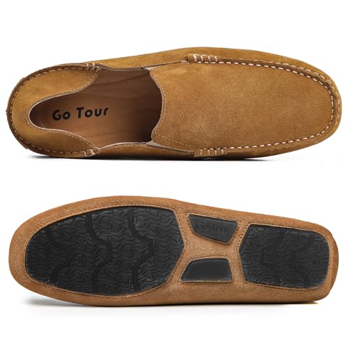 Image of Go Tour Handmade Mens Casual Loafers Moccasins Slip On Driving Shoes