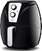 Utopia Kitchen Air-Fryer - 1300-Watt 3.2-Quart Oil Less Fryer - 50 Recipes Cookbook - Black