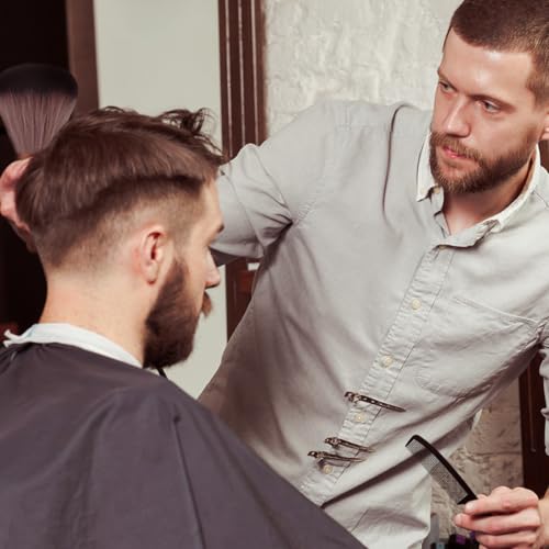Capa de corte de cabello Abaodam negra con cierre de corbata para peluqueros profesionales y uso en salón miniatura 6