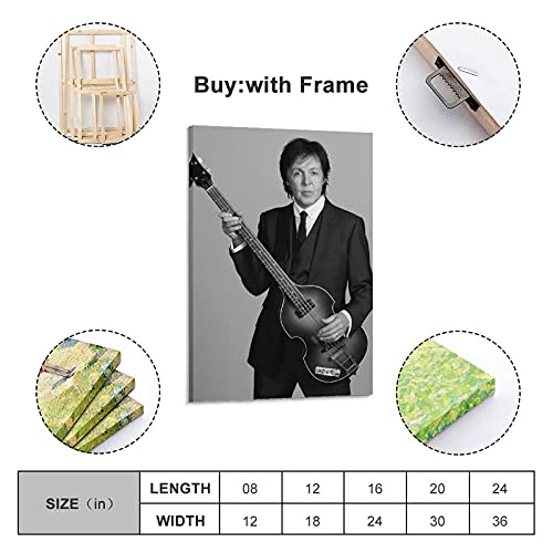 Paul McCartney Poster classique rock Star Poster et toile Art imprimé moderne pour chambre familiale 40 x 60 cm - Les Beatles, Paul McCartney, John Lennon, RIngo Starr, George Harrison Paul McCartney Poster classique rock Star Poster et toile Art imprimé moderne pour chambre familiale 40 x 60 cm – Image 3