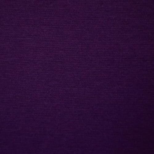 Generisch Elasthan, Baumwolle Synthetik Bündchenstoff Schlauchware Coupon (Lila, 0,5m) - 27