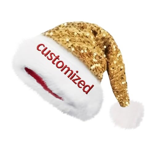 Generisch Personalisierte Weihnachtsmütze Rot-weiße mit Namen,...