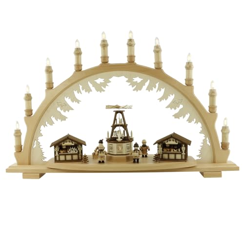 3D Holz Schwibbogen Lichterbogen Made im Erzgebirge (Weihnachtsmarkt...