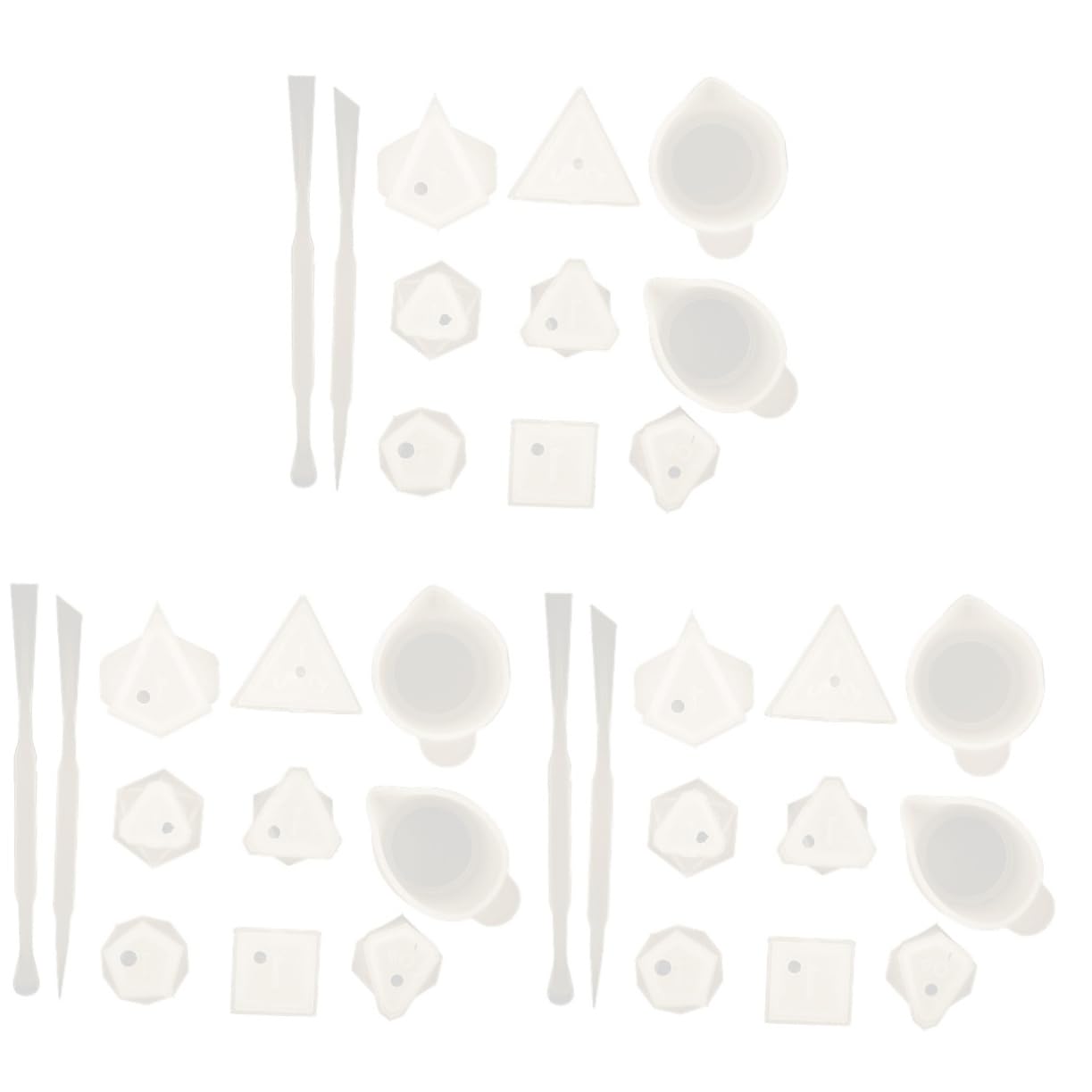 TEHAUX 3piezas Molde De Silicona Para Dados De Moldes De Resina Para Manualidades Creatividad y Decoración Del Hogar