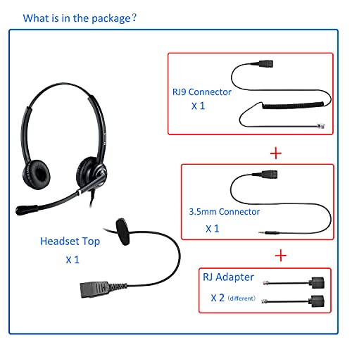 Casque téléphonique micro antibruit RJ9 Cisco 7942 7945 PC 3.5mm - 5
