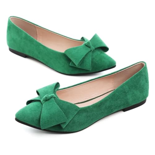 Image of Stunner Womens Flats Fashion Pointed Toe Bowknot Ballet Flats Cute Slip On Dress Flats Comfortable Party Wedding Flats2