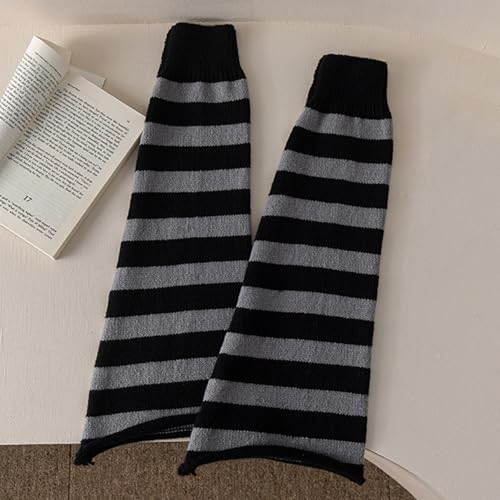 Image of WODECASA Girls Kawaii Leg Warmers Knitted Flared Leg Sleeves Goth Crochet Baggy Cuff Ankle Heap Socks