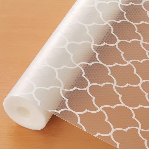 Image of Cooyes Shelf Liner - Premium Cabinet Liner for Kitchen - Shelf Liners for Kitchen Cabinets Non-Adhesive - Waterproof Shelf Paper with Modern Pattern - Durable EVA Cabinet Liners