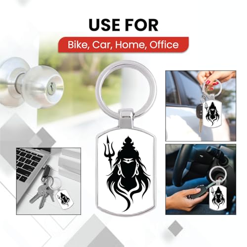 Image of Stylish Metal Keychains with Permanent Glossy Print - Inspirational Quotes & Spiritual Designs - Perfect Key chains for loved ones, Personal Use, Gifts & Return Gifts