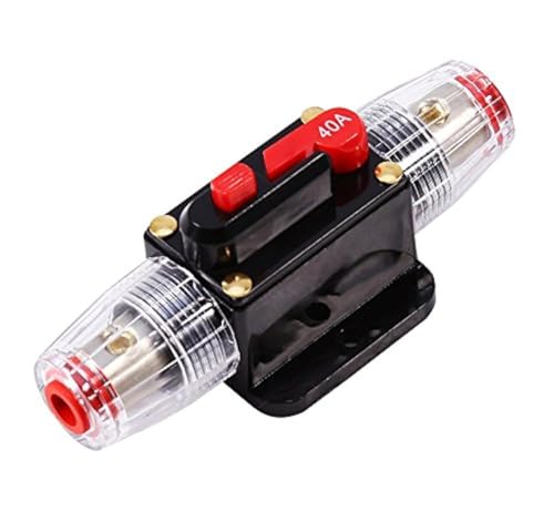 ANJOSHI Fuse Holders 40amp 20A 30A 50A 60A 80A 100A 150A Inline Circuit Breaker for Car Audio and Amps Overload Protection Reset Fuse Inverter 12V-24V DC Replace Fuses