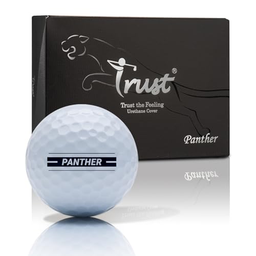 Trust Golfbälle Panther – Urethan-Cover, weiches Schlaggefühl, gerader Flug, Gute Stoppkontrolle, Big MAX Kern für Weite Flüge, optimale Kombination...