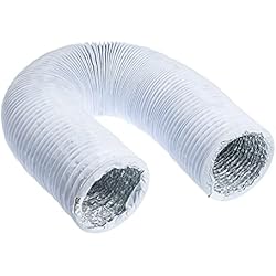 Salida De Aire Campana Extractora Tubo flexible de salida de aire de 160 mm de diámetro, 3 m de longitud, con aislamiento de aluminio, para secadora, aire acondicionado, campana extractora, tubo flexible de aluminio/PVC