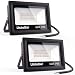 Ustellar 2 Pack 60W LED Flood Light, IP66 Waterproof, Outdoor Super Bright Security Lights, 300W Halogen Bulb Equivalent, 2700K Warm White, Floodlight Landscape Wall Lights
