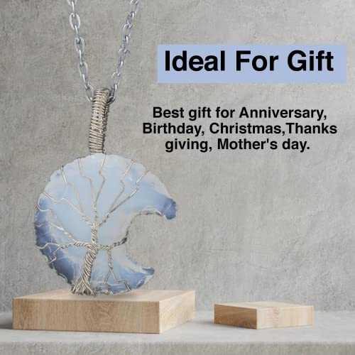 Orgonite Necklace Pipe Pendant (Moon Opalite) #TOP3
