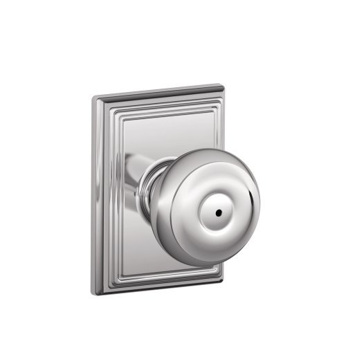 Schlage F40GEO625ADD Addison Collection Georgian Privacy Knob, Bright Chrome