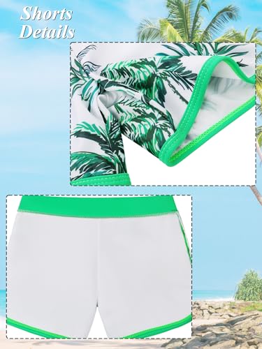 Image of BAOHULU Girls Rash Guard Swimsuit 2 Pieces Long Sleeve Bathing Suit UPF 50+ Quick Dry Beach Swimwear Size 3-14 Years