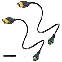 zdyCGTime DIY XT60-zu-schweißloses Klemmenkabel, XT60-Weiblich-zu 2-Pin-Schrauben-Klemmen-Adapterkabel für Solarmodule, Fernbedienungsfahrzeuge, Drohnen und Tragbare Kraftwerke (30cm/F/2 Paket)