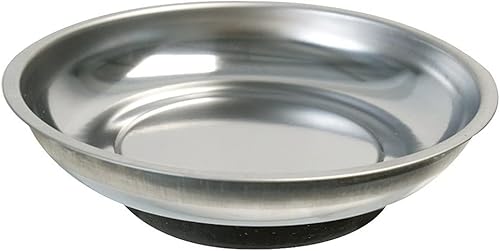 Dunnet Tools 6" 150mm Stainless Steel Magnetic Dish Tray for Parts Bolts Nuts Washers Screws Mechanic Hand Tools Automotive Pats Tray Professional DIY Screw Parts Bowl