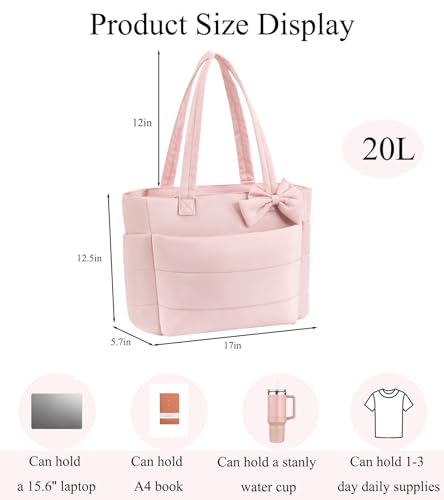 CTWWFS Quilted Bow Puffer Tote