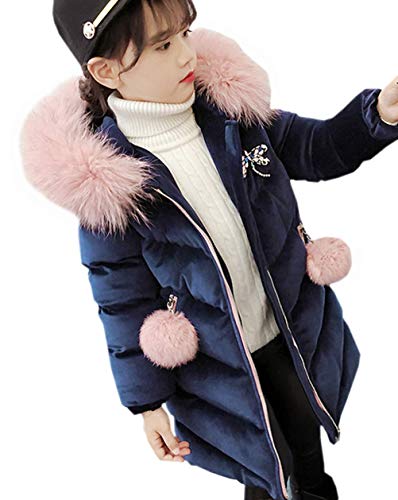 Maison Jardin - Abrigo - para niña Azul 160 cm (Estatura 150/160 cm)/13-14 años