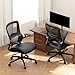 Ergonomic Mesh Office Chair, High-Back Computer Desk Chair with Flip-Up Armrests, Lumbar Support, Breathable Cushion, Space-Saving Gaming & Study Chair, Comfortable for Home Office, Black