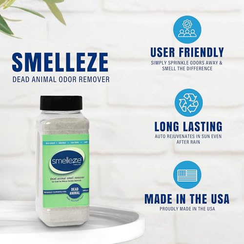 SMELLEZE Remoção de odor de animal morto natural 900 g Pó: Elimine o cheiro de rato morto, rato, esq