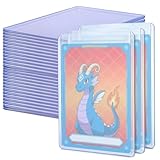 200 PCS Clear Card Sleeves, 101 x 77 mm Hard Plastic Card Sleeves Top Loaders,Trading Card Sleeves Deck Protectors Compatible with Sports Game MTG Yugioh Cards