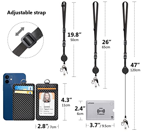 Leather Badge Holder And Adjustable Retractable Lanyards, Quick Release Buckle And Safety Breakaway Lanyards With Swivel Metal Clasp For Offices, Staff, Students, Employees #TOP3