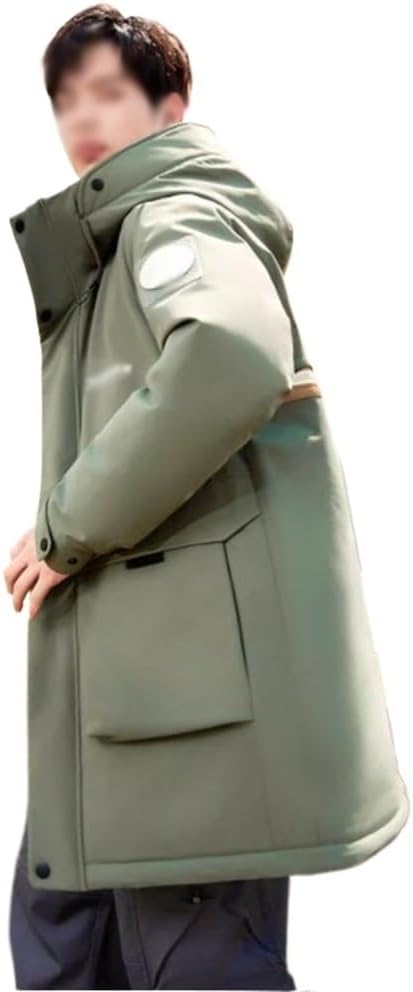 VIDI Hooded Fashion Warm And Thick Windproof Coat Outdoor Down Jacket Men's Winter Long